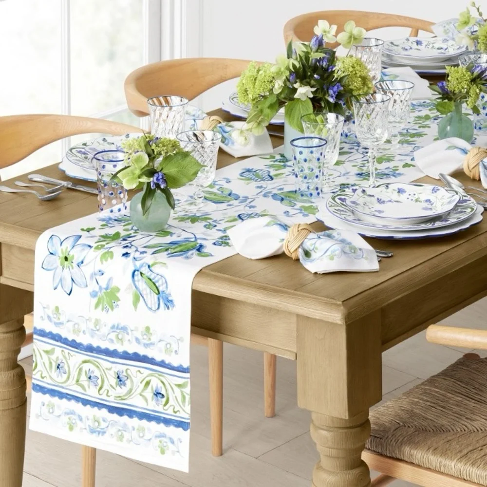 Williams Sonoma - Painted Vine Table Runner